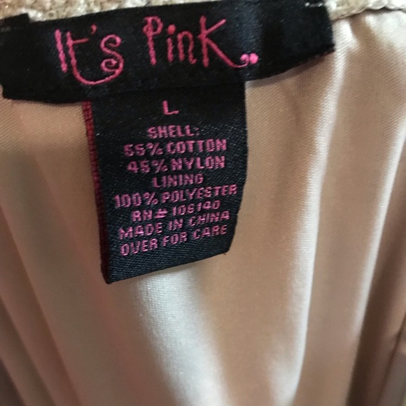 It’s Pink lace cream dress large adjustable strap - Picture 7 of 7